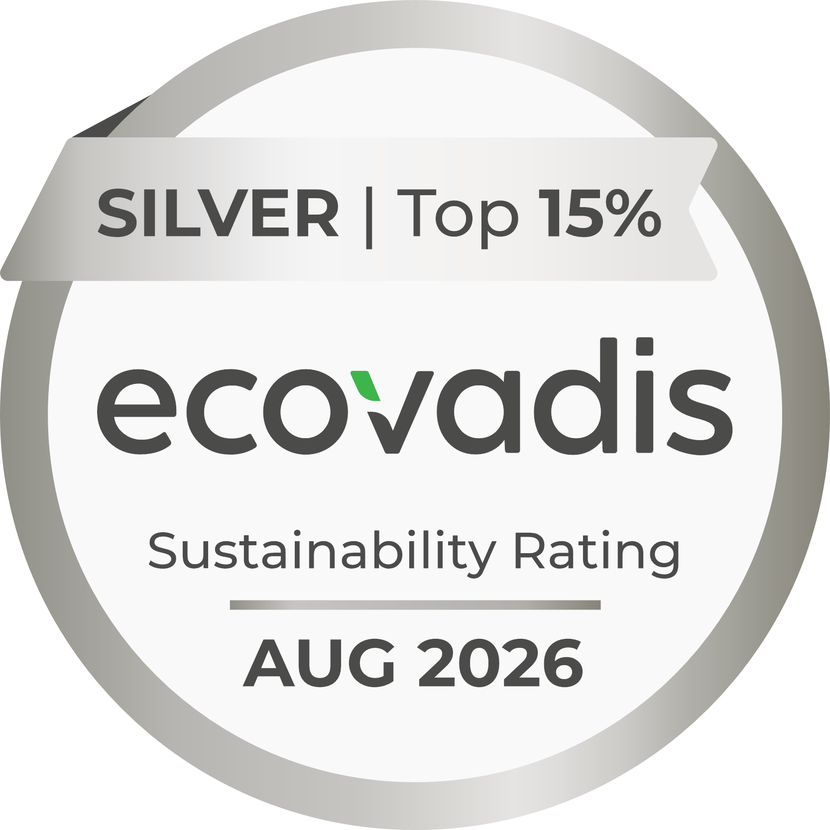 Medaille Argent EcoVadis - Top 15%