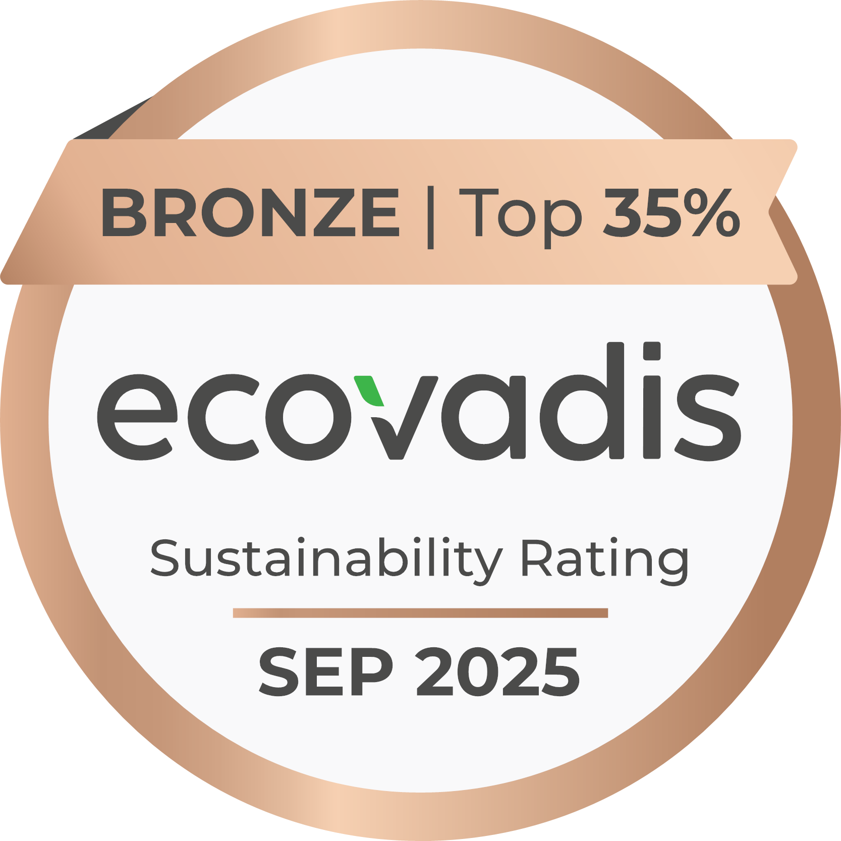 Medaille Bronze EcoVadis - Top 35%